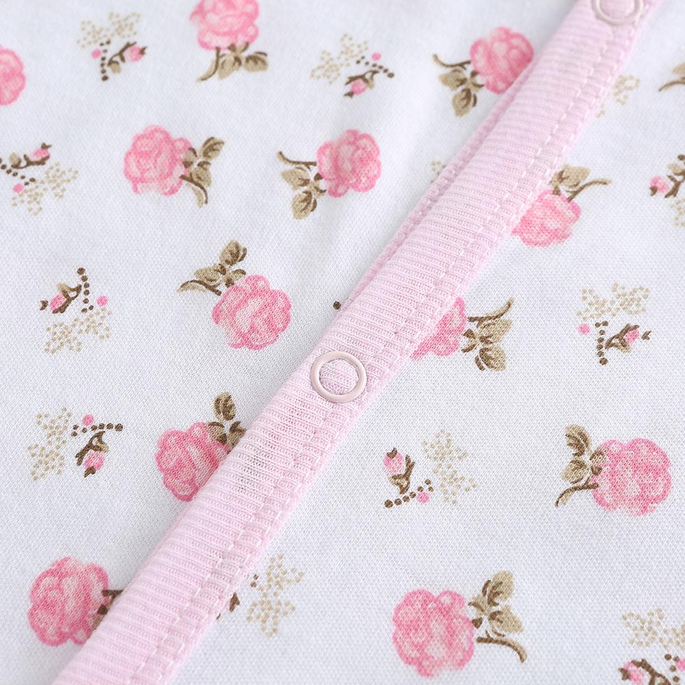 Oblečení pro holčičku Květinový vzor Bavlna Oblečení pro novorozence s dlouhým rukávem Převleky Kombinézy Kostýmy Oblečení pro kojence a batolata