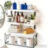 Floating Shelf Set With Easy Installation For Wall Mounting In Bathroom Or Bedroom Displaying Wood Designs