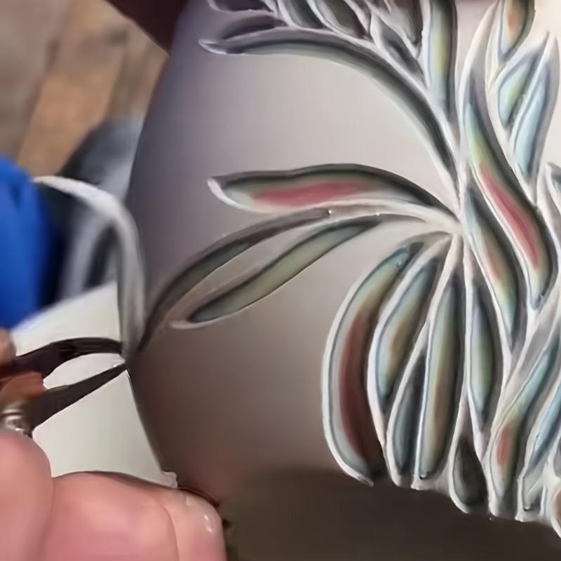 1 Pc Premium Wooden Handle Pottery & Sculpting Tool- Large Head Carving Knife for Clay and Billet Shaping