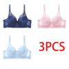 36-46 Plus Size Dame Ultratynn BH Bylgel Push-Ups Blonde BH BH Større bryst Ensfarget 3/4 stor kopp