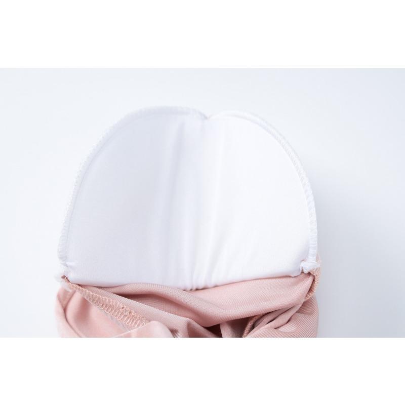 Abito Lungo Elegante da Sera da Donna, Colore Unito, Manica Lunga, Girocollo
