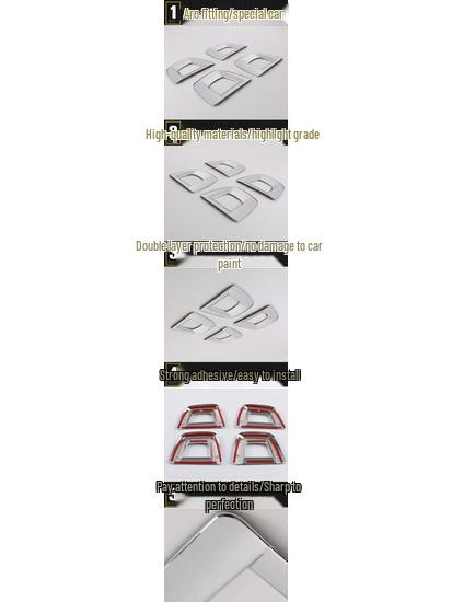 Front Bumper Guard Sticker for 16 GLC Models - Electroplated Decorative Trim for Lower Guard.