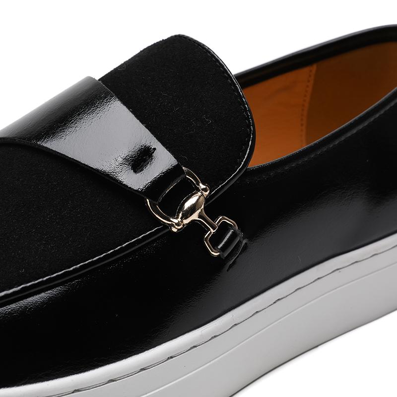 Spring New Street Style Suede Leather Loafers Sneakers Flat Sole for Men's Red Black Hombre Teenagers Daily Dress Casual Shoes