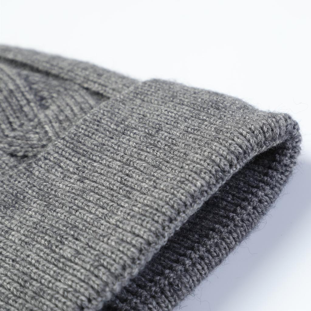 Herbst und Winter Neue Herren Warme Pullover Kappe Plus Samt Verdickt Zopfmuster Radfahren Gehörschutz Kappe