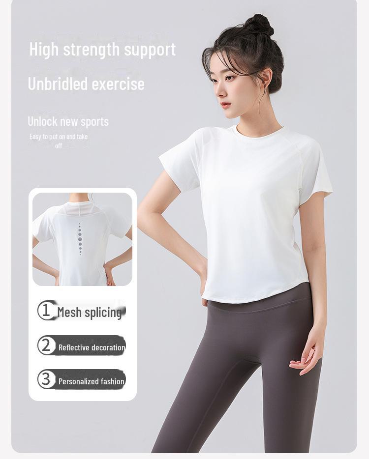 2024 Women's Slim Fit Breathable Quick-Dry Short-Sleeved Yoga & Running T-Shirt