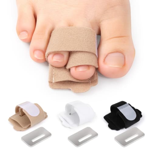 Hammer Toe Wraps, Orthotics, Toe Bandage Protectors for Broken Toes, Overlapped Toes, Curved Toes, and Bunion Alignment, Reusable Fabric Buddy Wraps,