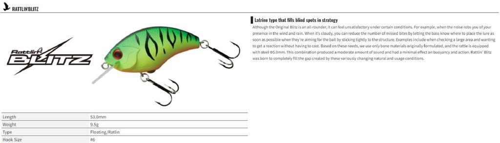 Leurre Flottant OSP Blitz Rattlin RP-86 - 53 Mm, 9.5g, Hochet, Pour Black-bass