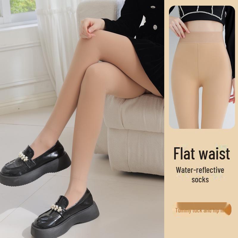 Black Sheer Pantyhose with High Waist & Tummy Control - Floral Fairy Design for All Seasons
