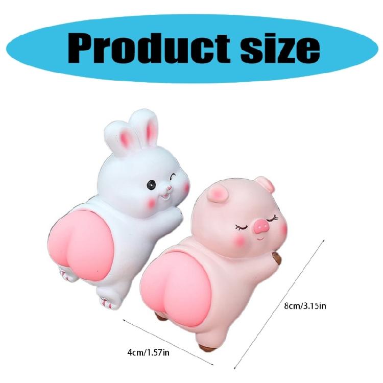Animal Butt Resin Figurine Ornament Stress Relief Toy Suitable For Car Dashboard And Home Desk Stress Relief Accessories