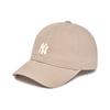 MLB Cotton Baseball Caps Unisex Khaki Fashion 3ACP1901N-50BGL