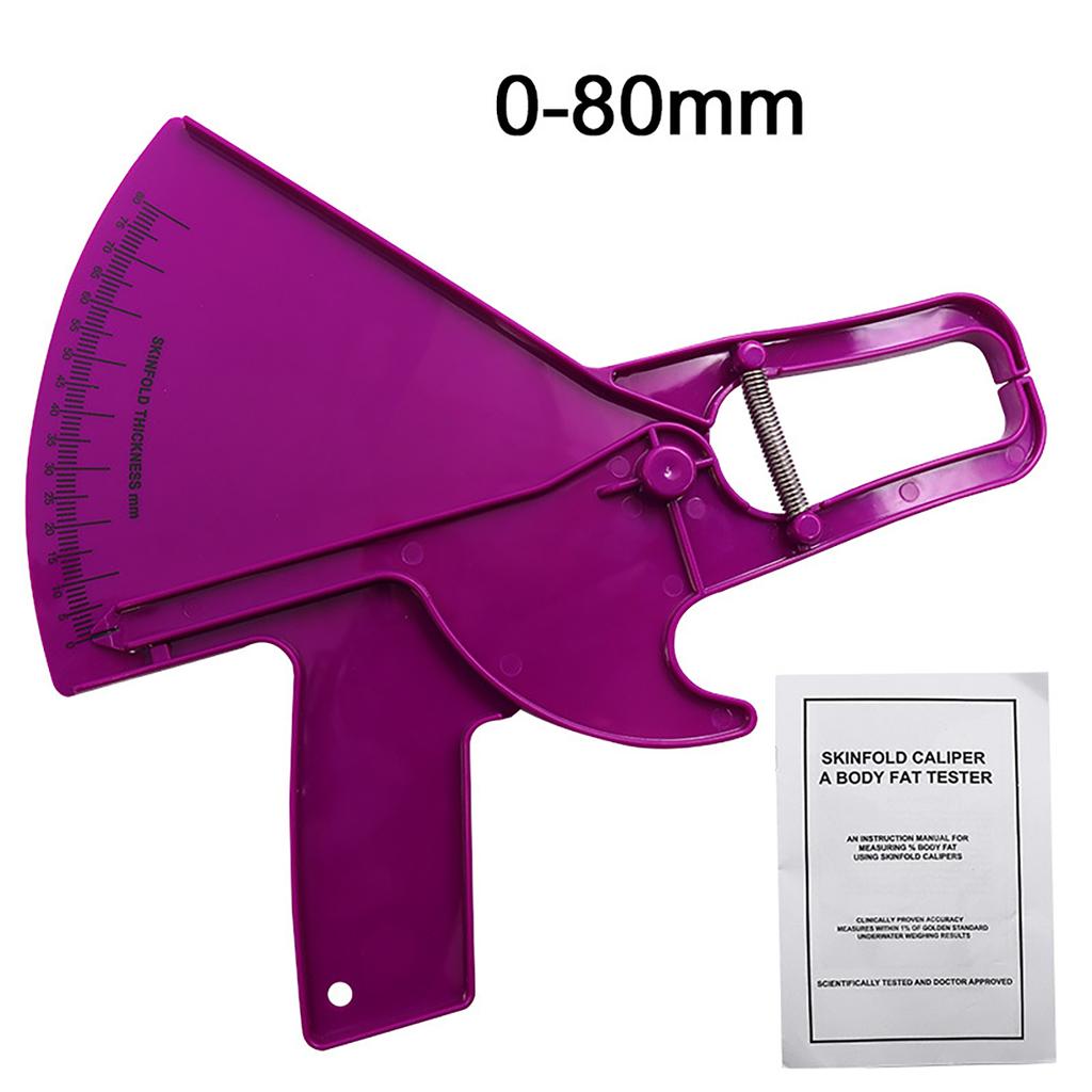 0-80mm Body Fat Measure Tester Analyzer Sebum Caliper Clamp Shaped Ruler Skinfold Test Instrument Measuring Tape