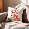 SStrawberry Cartoon SShortcake Girl   Pillow Case Pattern Printed Pillowcase For Living Room Sofa Cushion Cover
