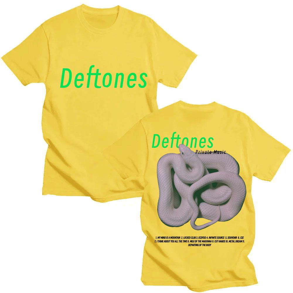 Hip Hop Rockband Deftones Privat Musikalbum T-shirt Orm 2025 Vintage Högkvalitativa T-shirts Män Kvinnor Bomull Oversized T-shirts