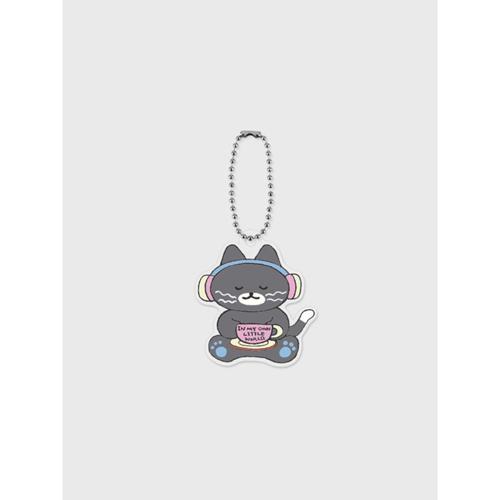 Theninemall Time Off Hey Cat Acrylic Keyring