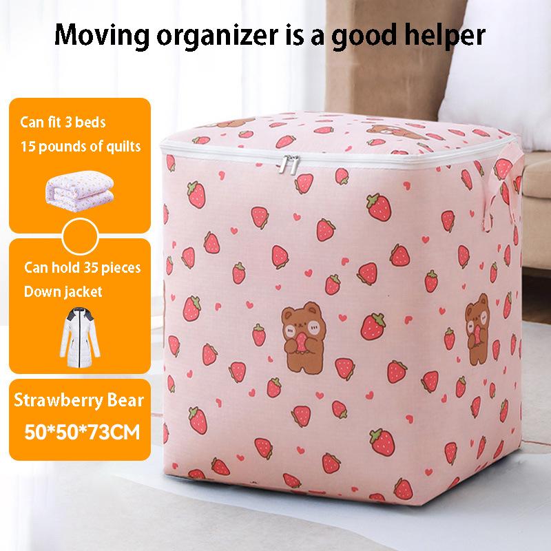 Clothing Storage Bag Large Capacity Portable Clothings Sheet Storages Bags Bedroom Foldable Dust-proof Sheet Zipper Bags