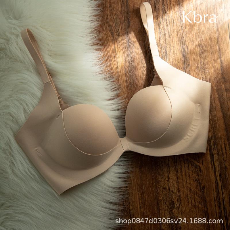 Small Breasts Gather and Show Large Underwear Women's Deep V Sexy Closed Breast Anti-sagging No Steel Ring Bra