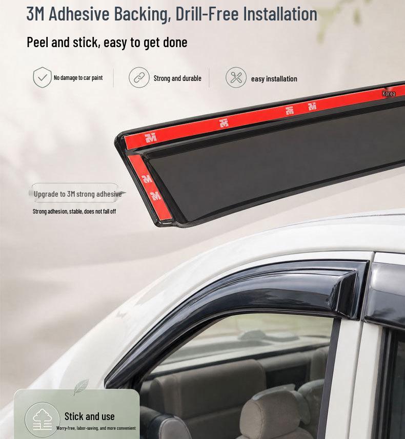 Electric Tricycle Rain Visor for Dongwei Q3: Four-Wheeled Vehicle Window Guard & Water Deflector Accessories.