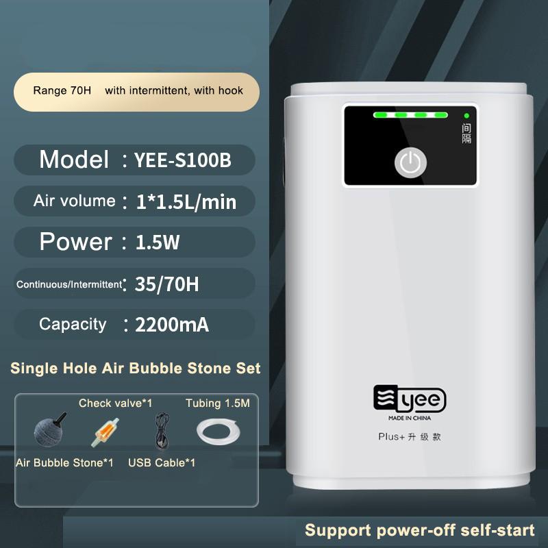 Aquarium Fish Tank Oxygen Pump Charging Dual-Purpose Air Pump Usb Lithium Battery Household Portable Fishing Mute Oxygen Pump