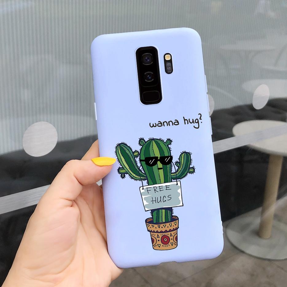 For Samsung Galaxy S9 Plus Case S9+ G965F Cute Candy Painted Fundas Matte Cover For Samsung S9 S9+ S 9 Plus Phone Case Soft Bags