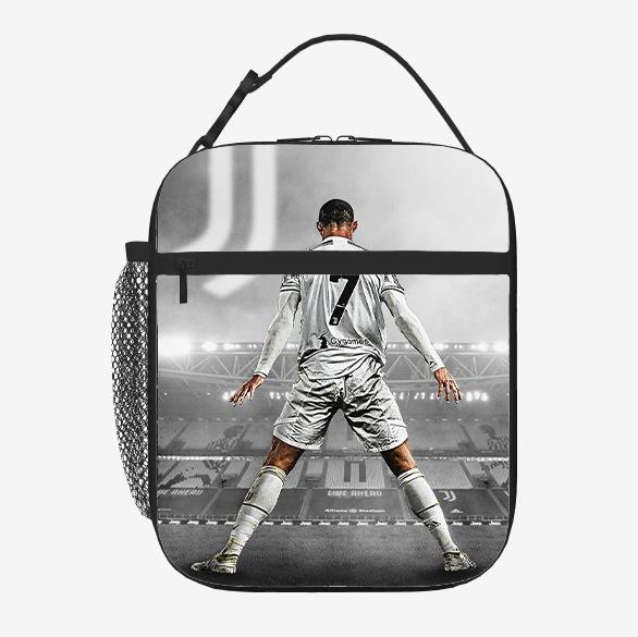 Football Meal Bag Whole Body Printing Boys And Girls Kindergarten Junior High School Primary School Children Ice Bag Insulation Bag
