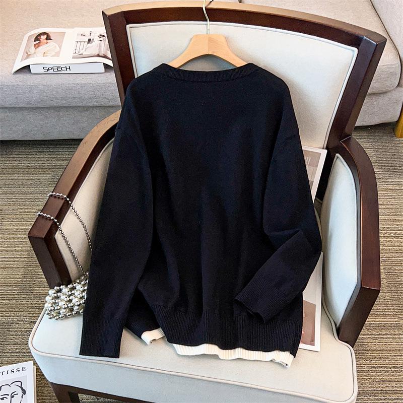 Damen Strickjacke in Übergröße, locker gestrickt, Brustumfang 150-160 - 8033