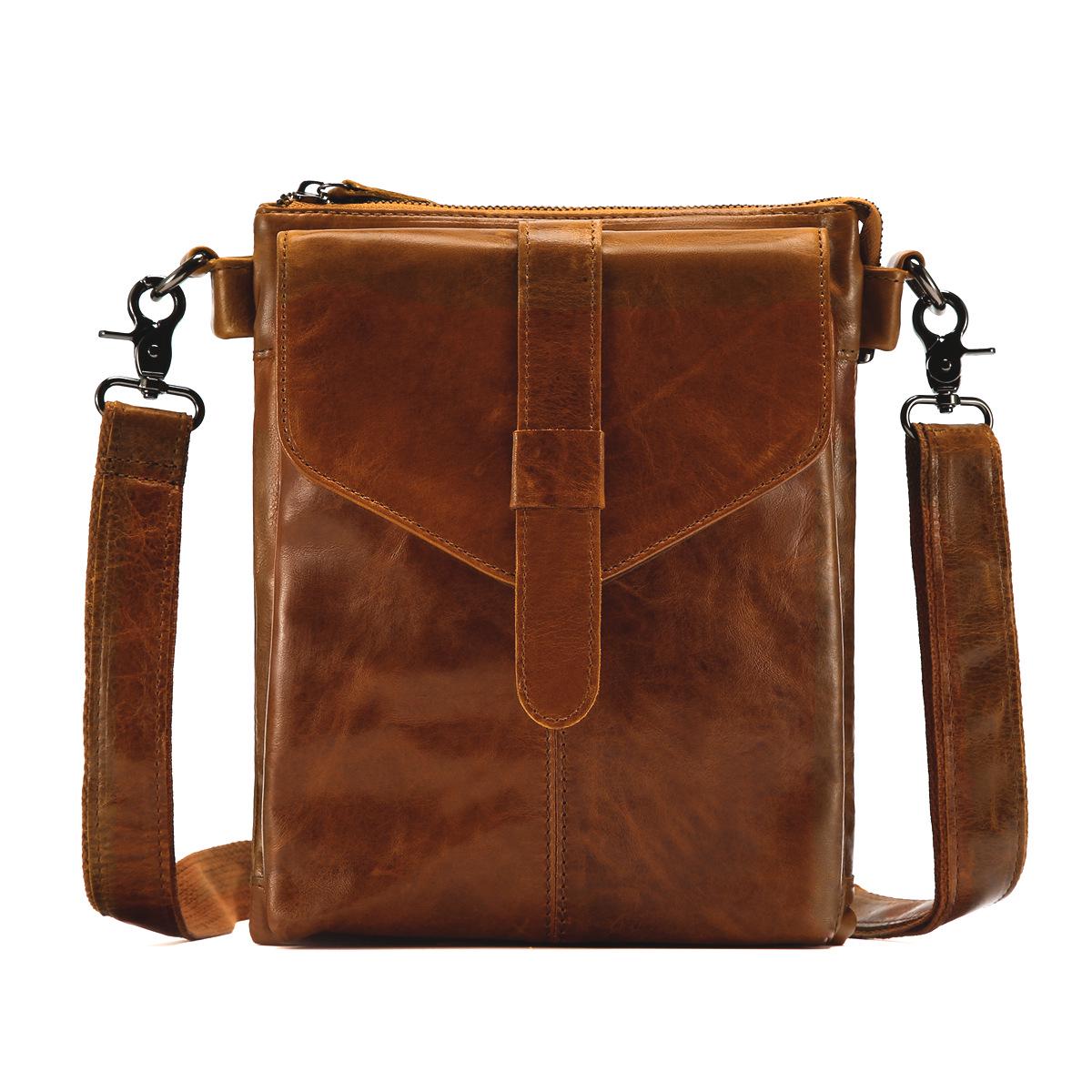 

Men s Genuine Leather Crossbody Shoulder Bag - Casual, High-Quality, Large Capacity Bag