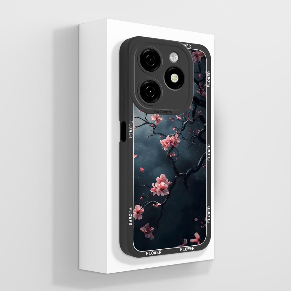 For Tecno Spark 20 Pro Plus 20C Case Creative Cartoon Cover For Spark20 Pro 4G 5G Soft Liquid Silicone Anti Drop Phone Protector