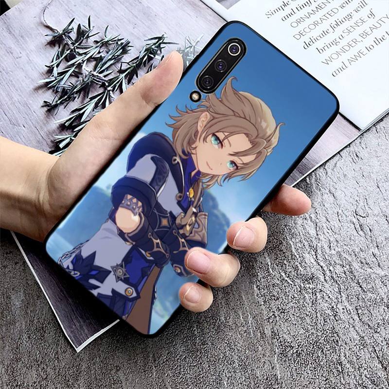 Genshin Impact Albedo Telefonkasten für Xiaomi max3 mi 9 se mi8 F1 9SE 10 lite F1 Zurück Coque