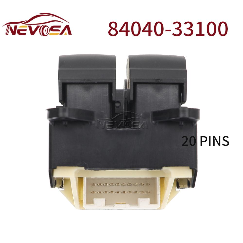 NEVOSA 84040-33100 Electric Power Window Master Switch Button For Toyota Camry Prius Land Cruiser Venza Lexus CT200h 8404033100 84040-33100-LHD
