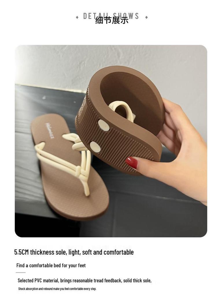 Damen Rutschfeste Sommer-Flip-Flops - Modische, Verschleißfeste Strandsandalen