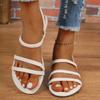 Summer new thin strap low heel square heel sandals comfortable and versatile students wear two women's sandals with one word
