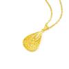 Vietnamese Gold-Plated Heart Water Drop Necklace: Seven-Color Brushed Design