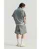 IRO Rafales Metal Nylon Mesh Color Block Bermuda Shorts Grey