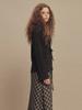 SETSETSET Moon Heart Ruffle Knit Top Black