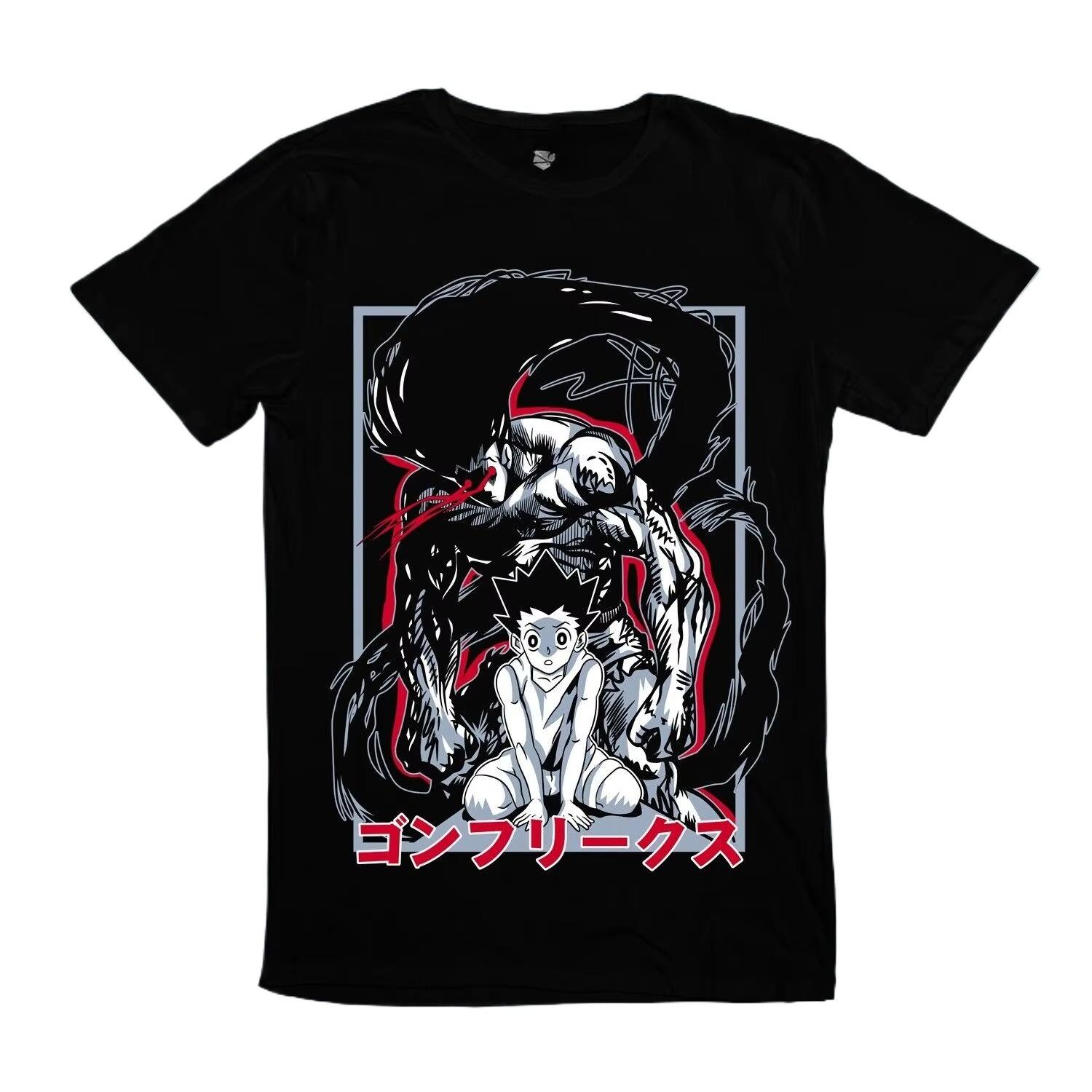 Hunter X Hunter Anime Killua Gon Printed T-shirt Men s and Women s T-shirt Men s Top Sports T-shirt Men s T-shirt Summer Tee ... S