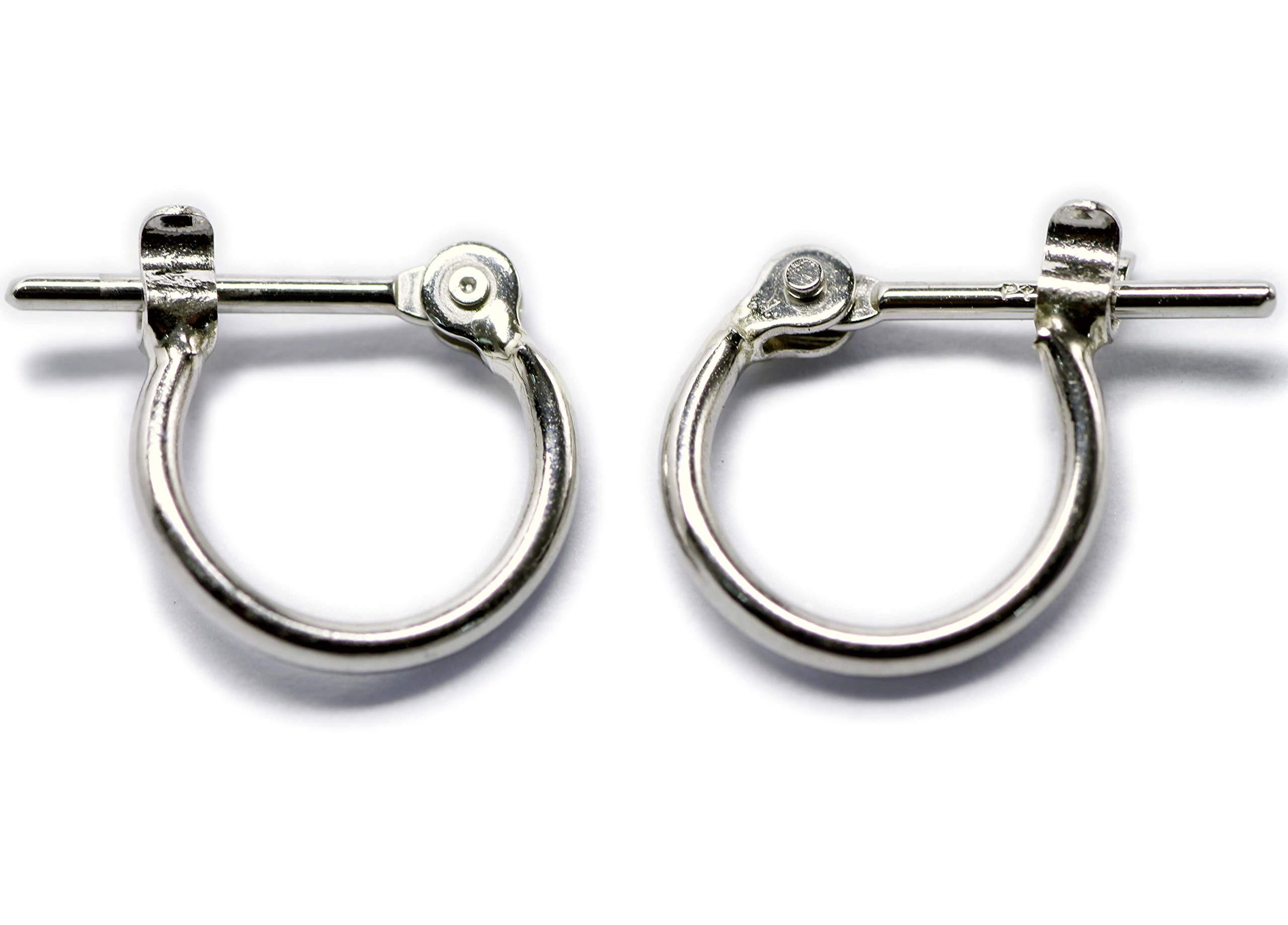 

Platinum 900 Pipe Hoop Earrings Width 1mm Diameter 8mm
