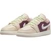 Air Jordan 1 Low SE GS Fur Swoosh Kids Sneakers Pink Legend-Light-Brown Pink-Oxford FZ3928-200