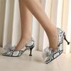 Fashion Women Flower High Heels Shoes Sexy Sandals Summer 2025 Designer New Party Shoes Dress Pumps Wedding Stilettos Walking Zapatos