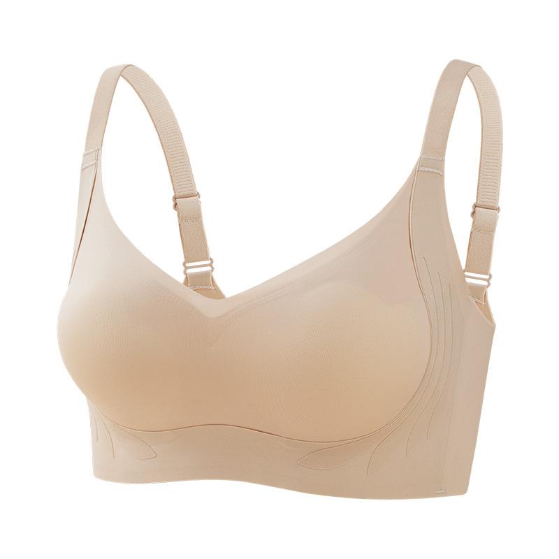 Traceless Underwear, Women's Anti-sagging Soft Support, Meow Claw Cup, Thin Big Breasts, Small Breasts, Gathered Beautiful Back, Sub-breasts