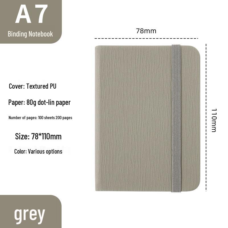 A7 Portable Mini Notebook with Strap - Custom Logo Pocket Book for Office
