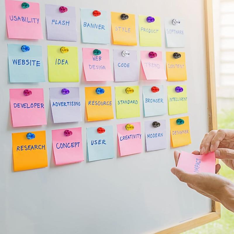 100x Magnetic Push Pins Strong Colorful Fridge Magnets Whiteboard Map Tacks Office Home Decor Stickers Bulletin Board Supplies
