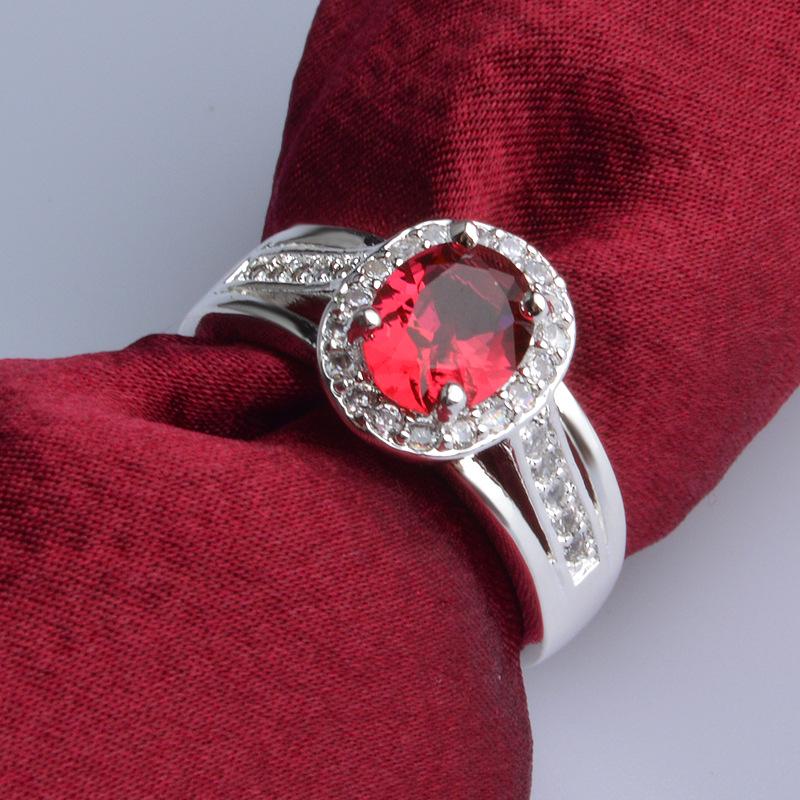 Blue Zircon Open Index Finger Ring: Simple European & American Style for Women