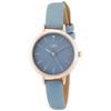Fieldwork NF Ashley Analog Watch, Nickel-Free, Pink Gold with Leather Strap, ASS162-4, Women's, Blue