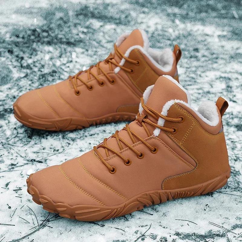 Men Boots 2024 New Winter Slippers Warm Men Shoes Waterproof Non-Slip Plush Sneakers Male Tenis Shoes Boots Men Sneakers Winter