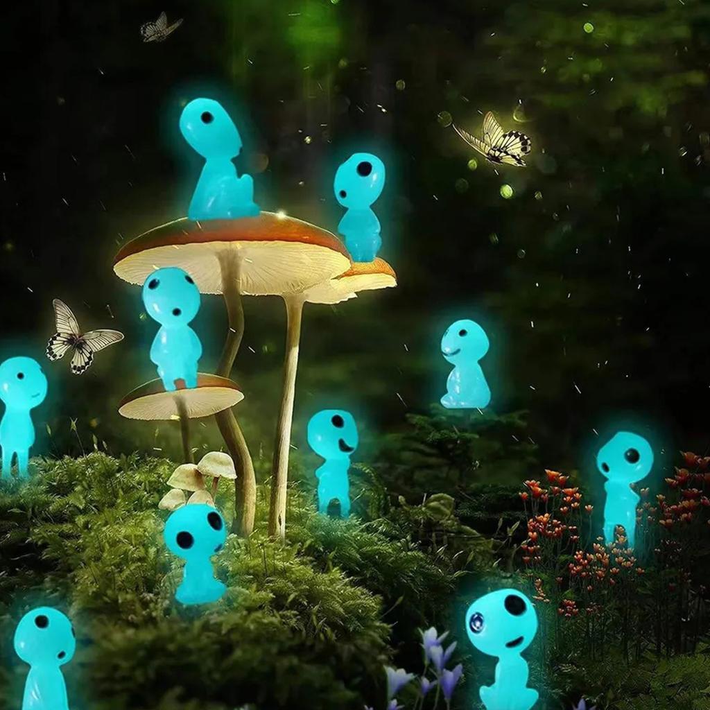 10pcs Luminous Tree Elves Gardening Potted Decor Bonsai Room Ornaments
