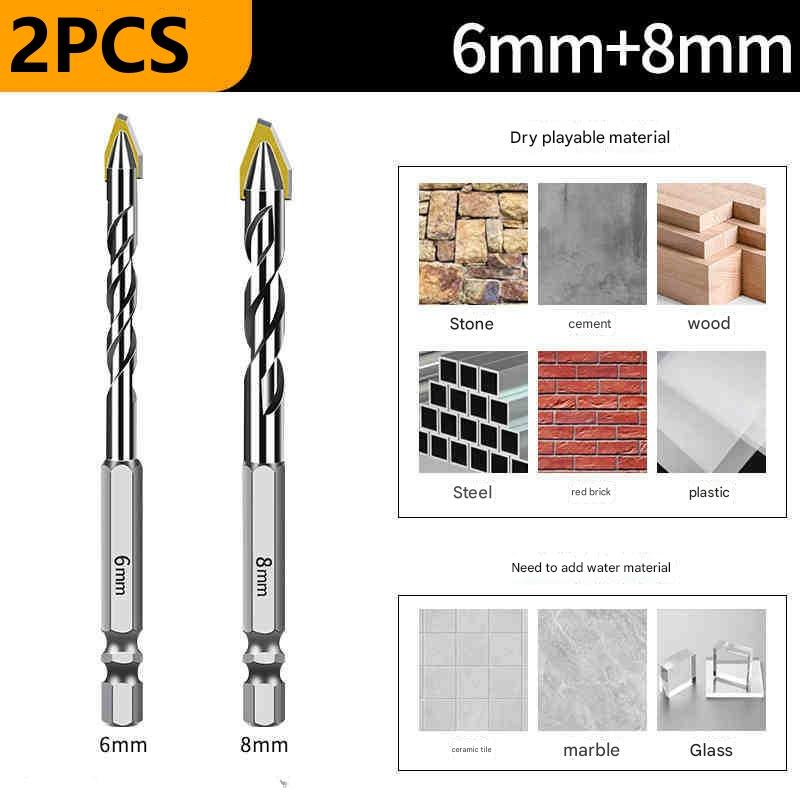 

Tilted head eccentric drill hexagonal shank drilling ceramic concrete rock slab full porcelain marble drill bit tile dry punchin