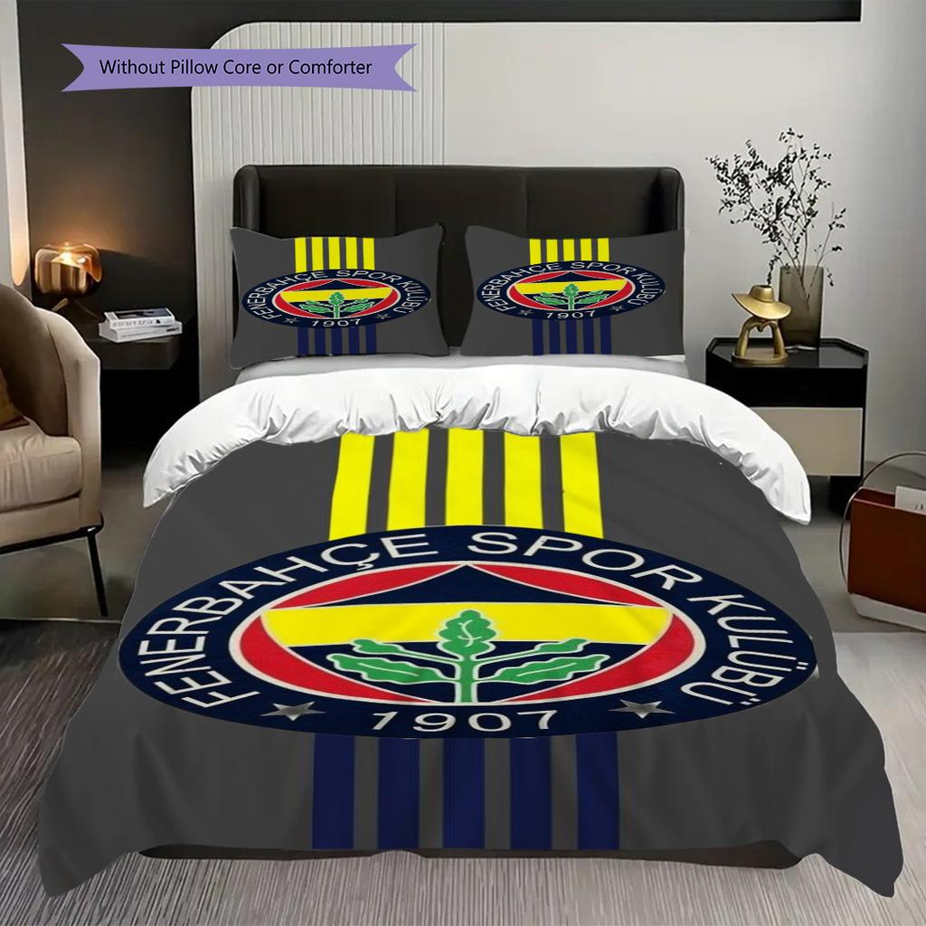 Set di tre pezzi Fenerbahe Heritage Pride (1 * copripiumino + 2 * federa, senza nucleo) Regalo di Natale e compleanno 2D Piatto Morbido e confortevole