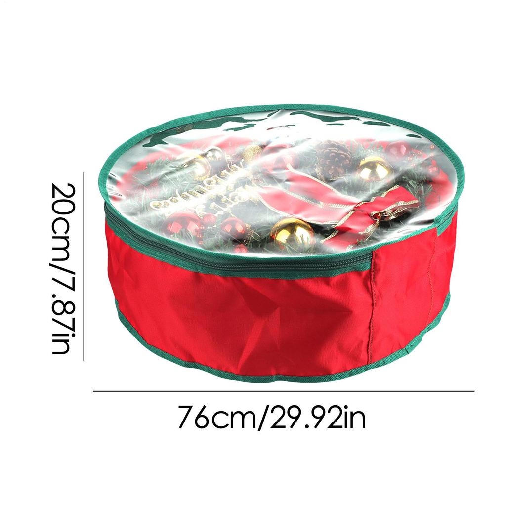 Wreath Storage Container Christmas Organizer With Clear Window Oxford Cloth Wreath Storage Containers For Holiday Decorations