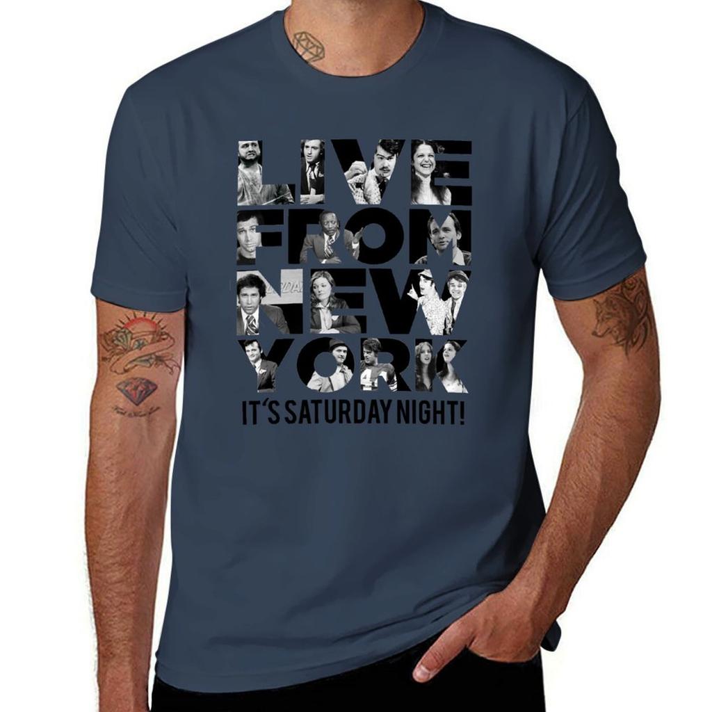 En Direct De New York Saturday Night Live T-shirt des Premiers Acteurs Mode Décontracté T-shirt à Manches Courtes