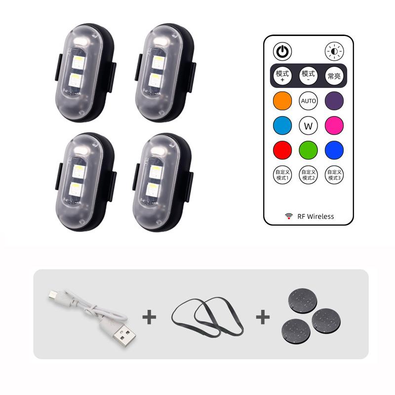 RGB Led Aircraft Strobe lights Motorcycle Lights LED Flash Position Wireless Light Aircraft Airplane Helicopter Warning Lights